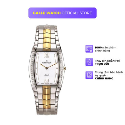 Đồng hồ nam Romanson EM1154QMCWH mặt kính Sapphire, chống nước 3 ATM, dây thép đeo tay thời trang, sang trọng