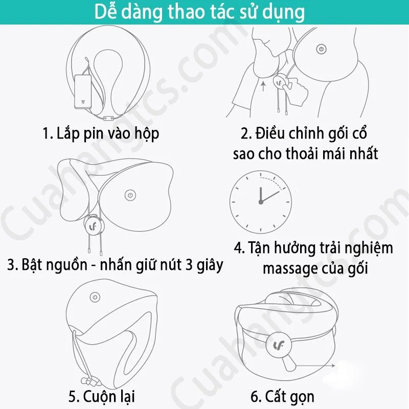 Gối massage cổ XM LR-S100/LR-TJ001