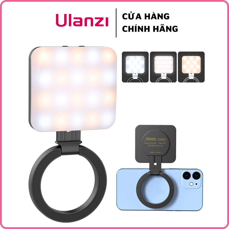 Ulanzi LT010 - Đèn LED Mini Magsafe Trợ Sáng Selfie Có Thể Gập 180° (2700-8000K) | Hàng Chính Hãng