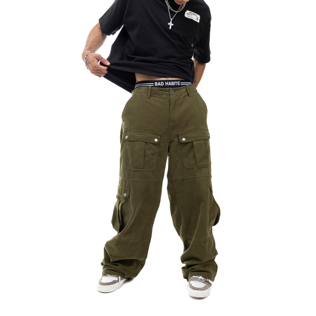 Quần Bad Habits OLIVE BAD CARGO PANTS