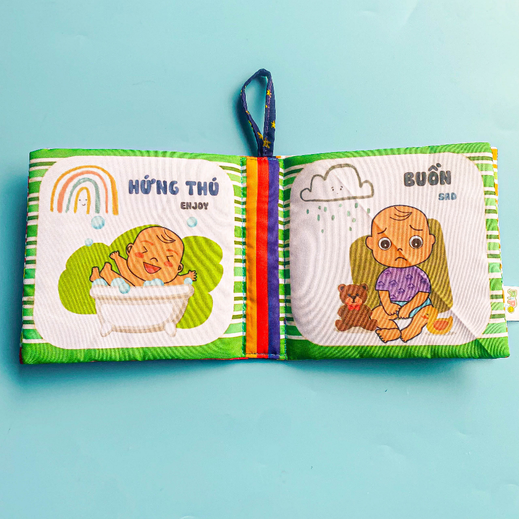 Sách Vải Cho Bé Song Ngữ Anh Việt Phát Triển Đa Giác Quan Có Tiếng Sột Soạt