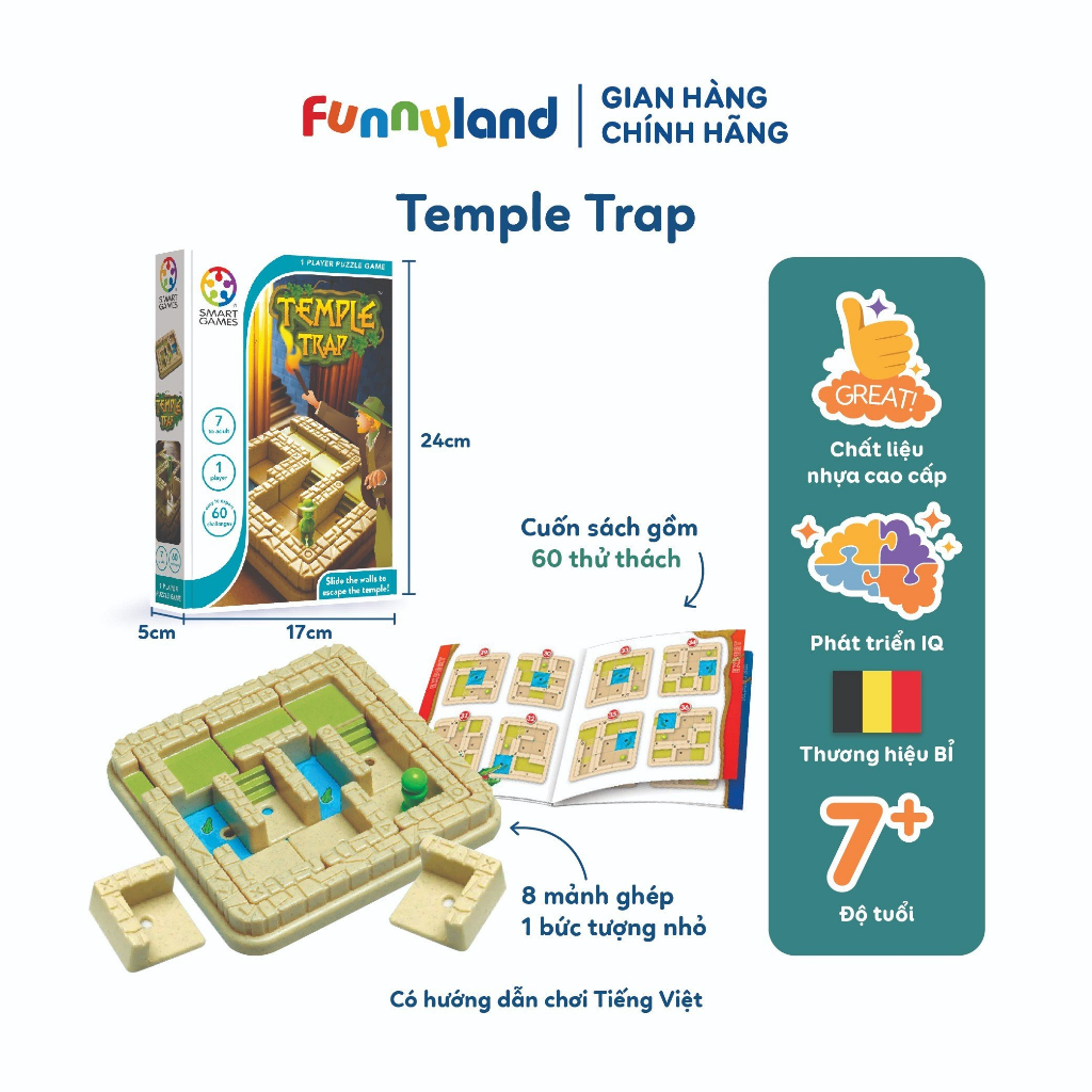 Đồ chơi thông minh Smartgames Thử Thách Temple Trap