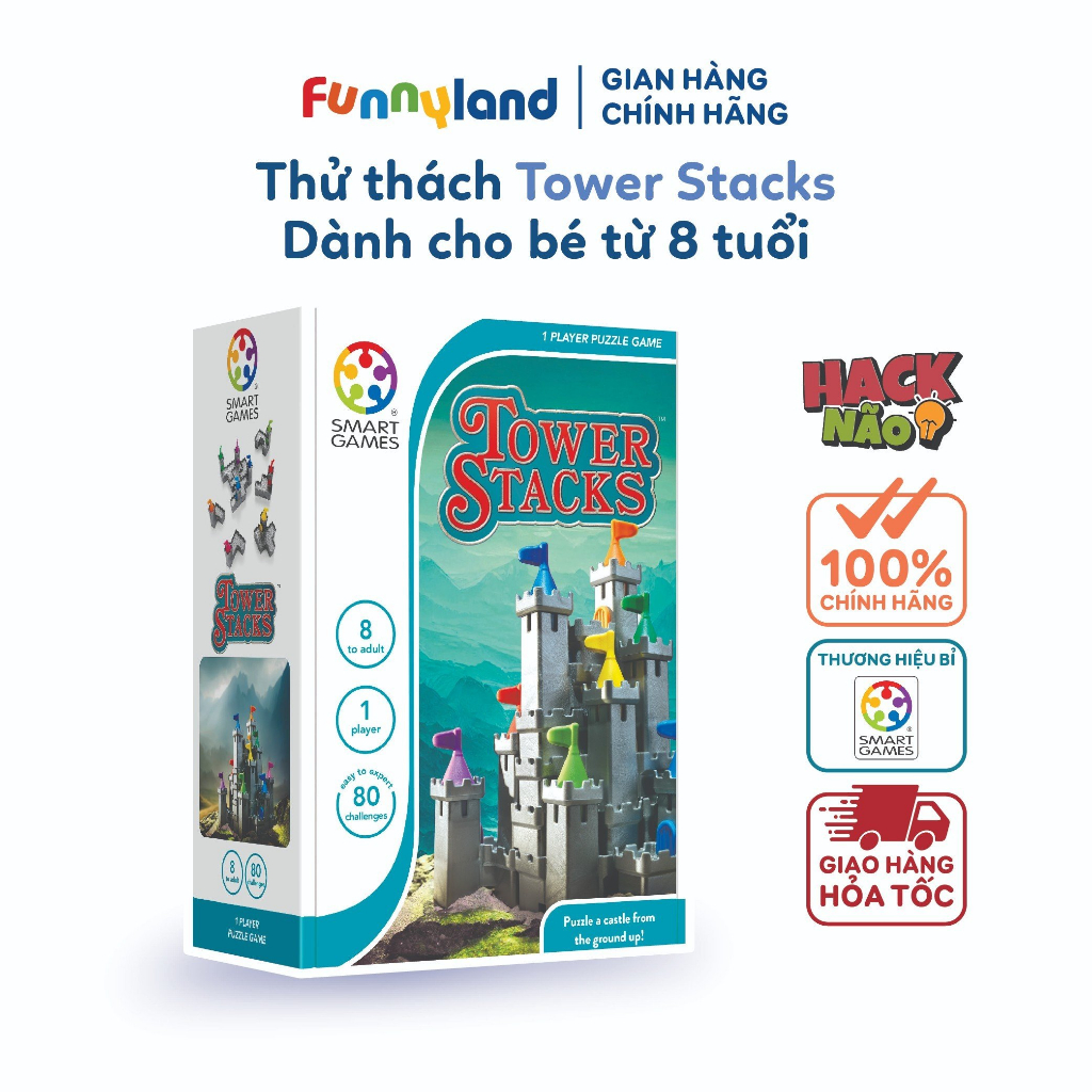 Đồ chơi thông minh Smartgames Thử Thách Tower Stacks