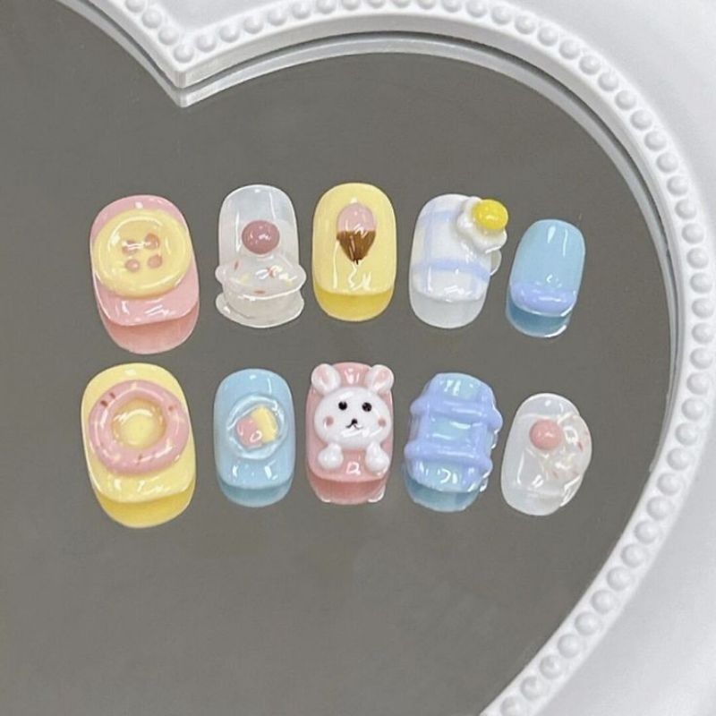 Móng giả_nail box móng thiết kế hàn dễ thương