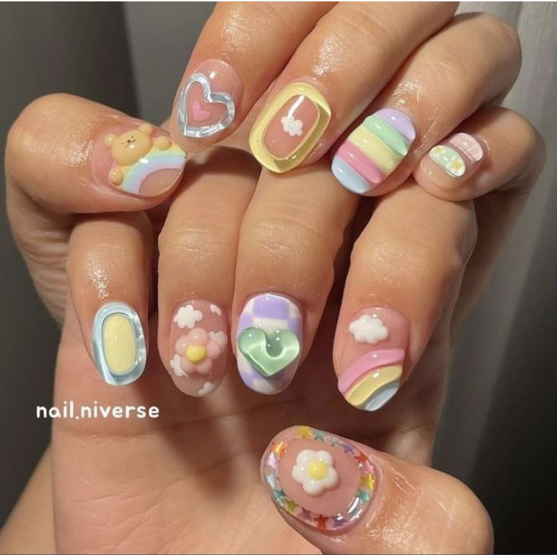 Móng giả_nail box móng thiết kế hàn dễ thương