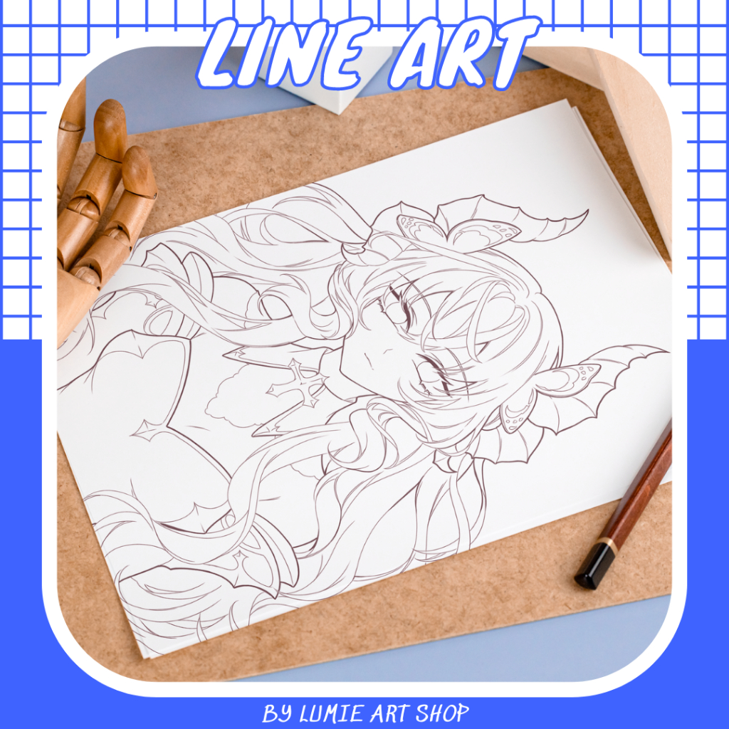 Line art tranh tô màu a5 cho marker, màu chì hình vẽ tô màu tranh marker mới