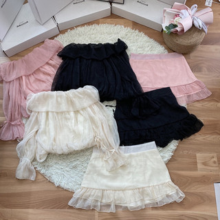 Set trễ vai chân váy voan tơ 214