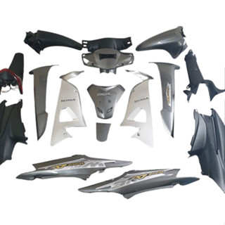 ( Tặng Tem  ) Bộ Dàn áo xe Wave A  - Alpha - RS- S100 wave 50cc đời 2006-2016  màu Xám Ghi- nhựa ABS loại 1