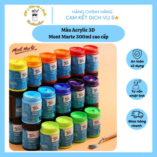 Màu acrylic 3D 300ML Mont Marte cao cấp của ÚC màu vẽ nhiều chất liệu - B91