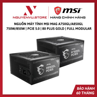 Nguồn máy tính msi mag a750gl / a850gl | 750w/850w | pcie 5.0 | 80 plus gold | full modular - hàng chính hãng