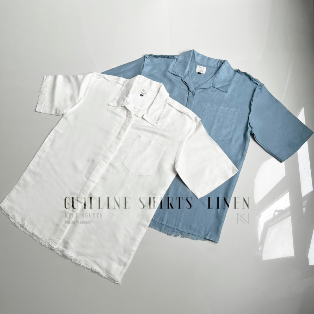 Áo sơmi linen, tay ngắn _OUTLINE SHIRTS - Linen’s KN