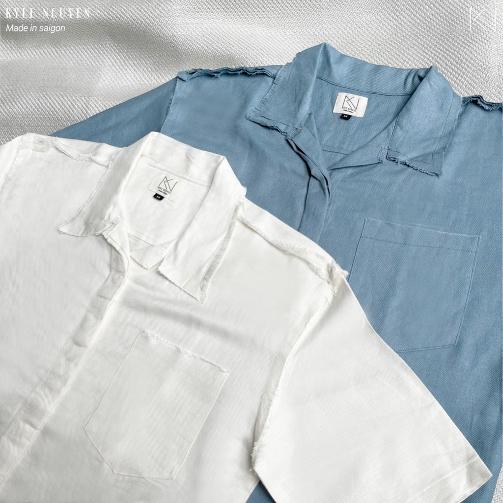 Áo sơmi linen, tay ngắn _OUTLINE SHIRTS - Linen’s KN