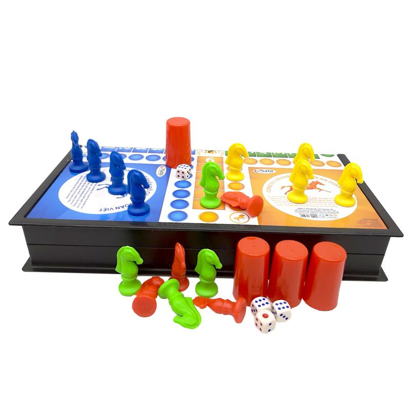 Đồ Chơi Boardgame, Cờ Cá Ngựa Cao Cấp Gắn Nam Chấm Chính Hãng Có Hộp Đựng Gấp Gọn