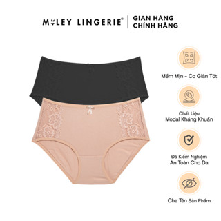 Combo 2 Quần Lót Nữ Lưng Cao Modal Phối Ren Sườn Active Miley Lingerie FDS25