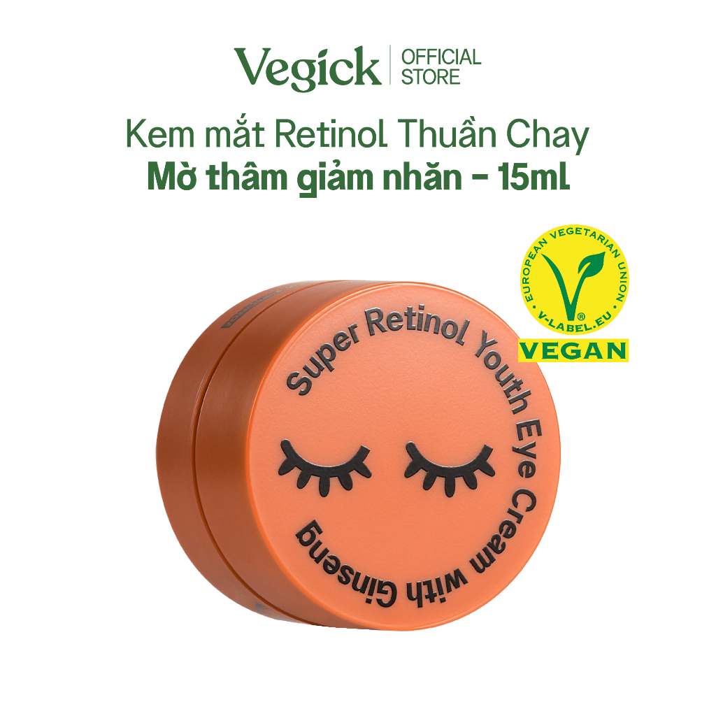 Kem Mắt Retinol Nhân Sâm Thuần Chay Mờ Thâm Giảm Nhăn Vegick Youth Eye