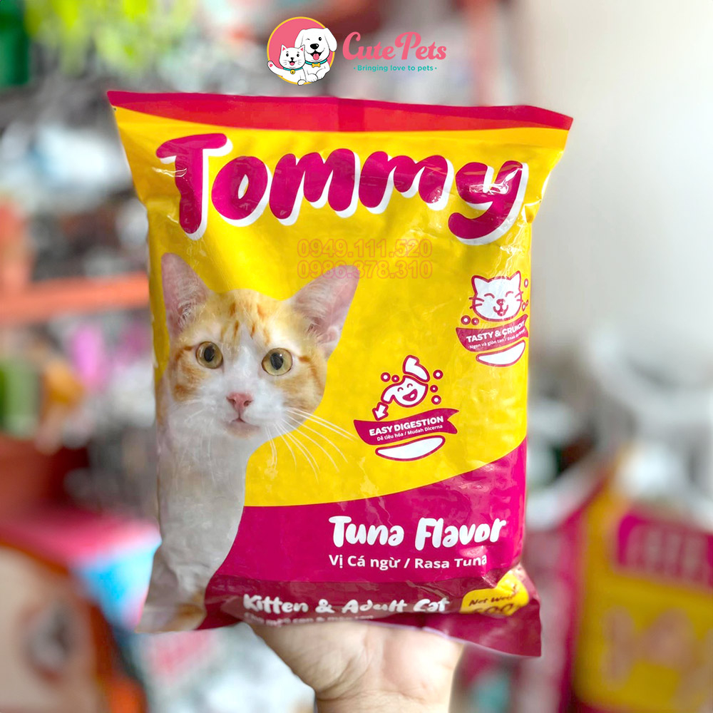 Hạt mèo Tommy 500g Thức ăn cho mèo mọi lứa tuổi - Phụ kiện thú cưng Hà Nội