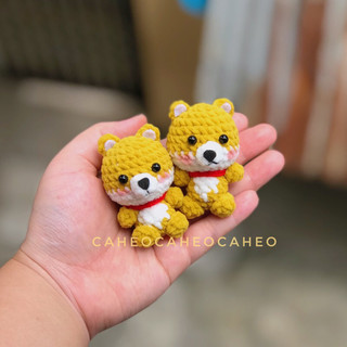 Móc khoá làm thủ công bằng len shiba inu