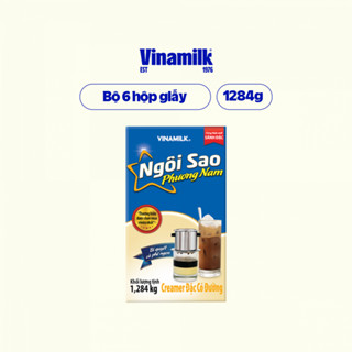 Bộ 6 hộp Creamer sữa đặc Ngôi Sao Phương Nam xanh biển - Hộp giấy 1284g