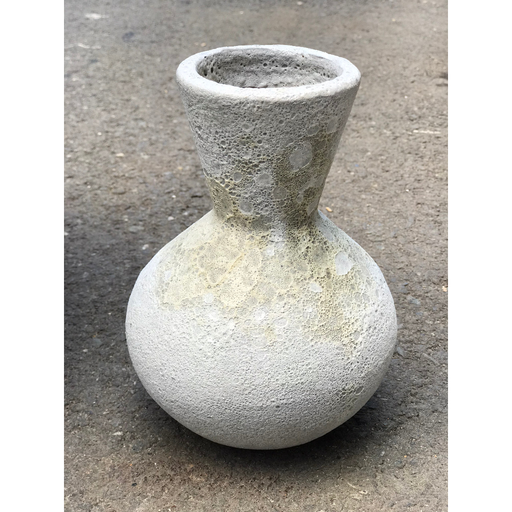 BỘ BÌNH HOA MEN SÔI MINI TRẮNG PHẤN TRANG TRÍ DECOR CẮM HOA