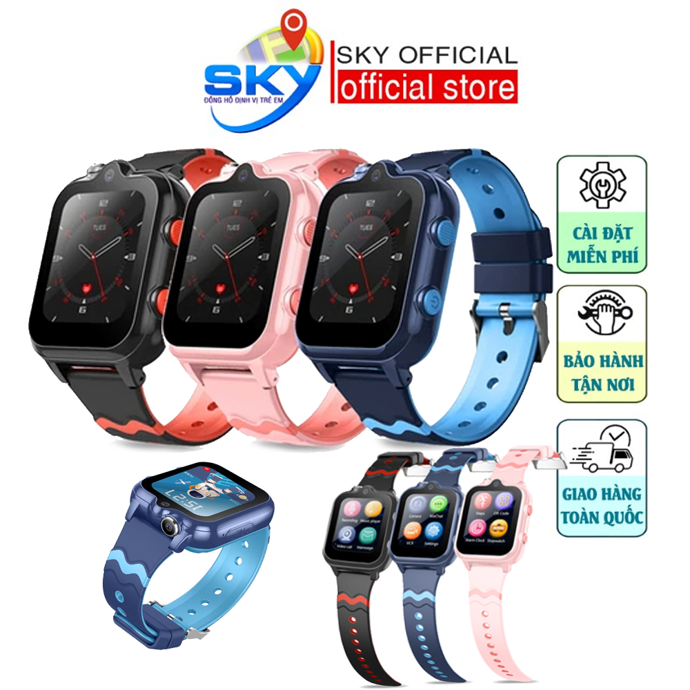 Đồng Hồ Thông Minh Lắp Sim Call Video Wonlex Skyone Kt18 Pro, Màn Hình Lớn, Camera Kép, Định Vị Gps Pin 1000 Mah