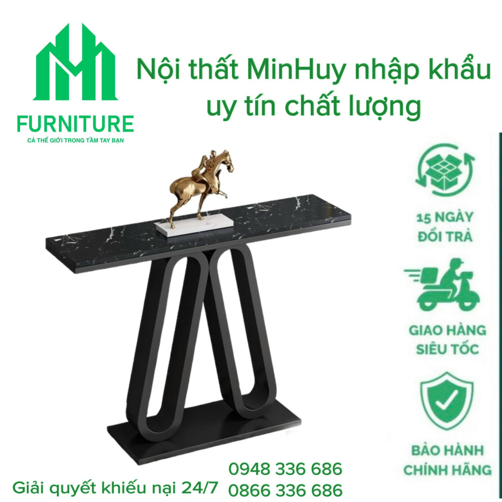 Kệ đứng console chân sắt sơn tĩnh điện mặt đá ceramic cao cấp CS11