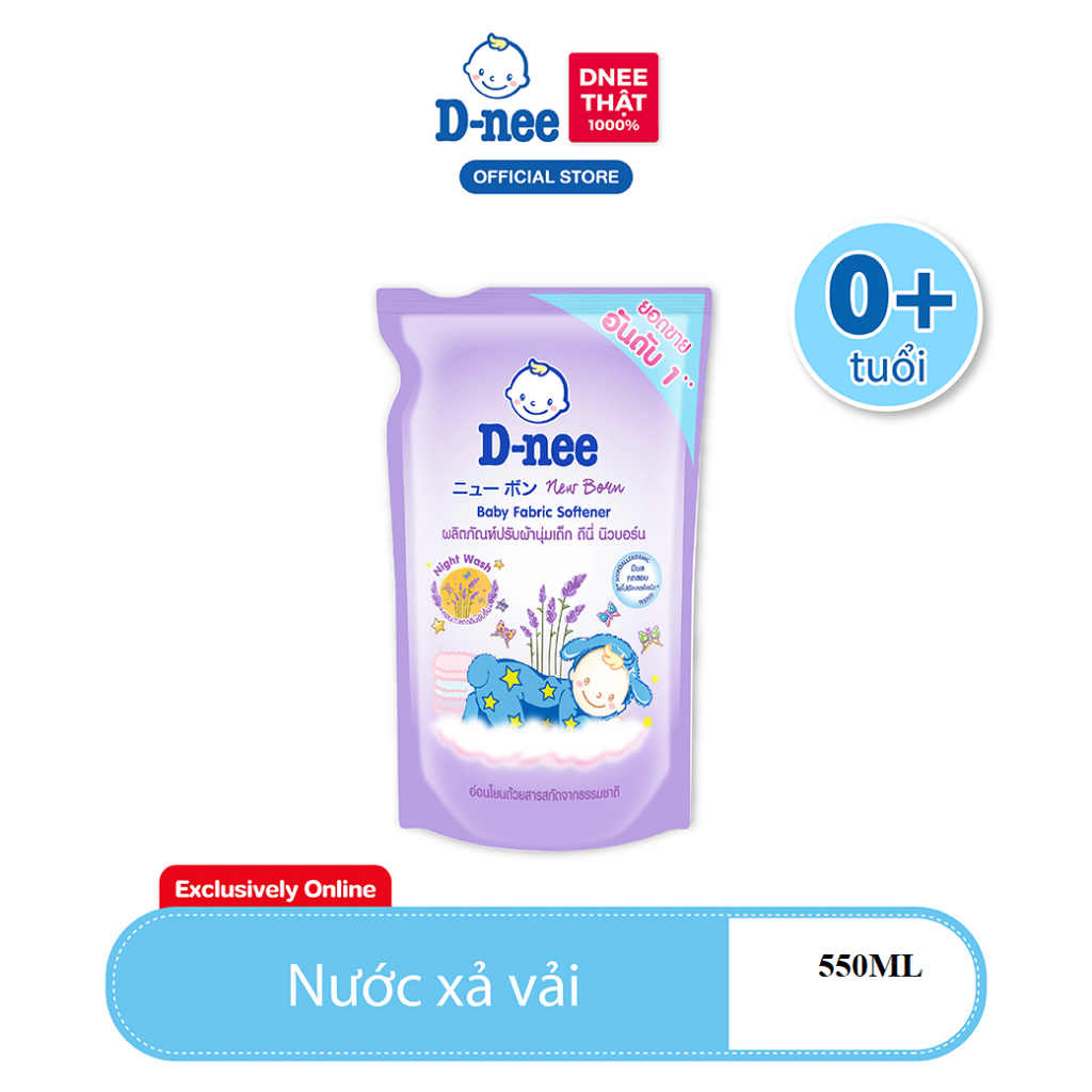 Nước xả vải Dnee Thái Lan Túi 550ml, nước xả làm mềm vải nhiều mùi hương cho bé
