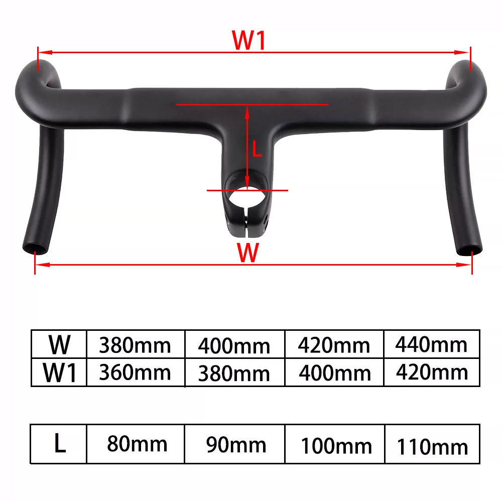 Ghi đông Wacako Carbon 380 400 420 440MM