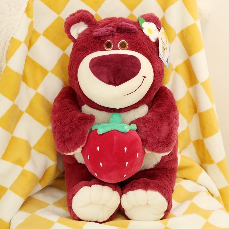 Gấu Bông Cao cấp Thú Nhồi Bông Gấu Dâu Siêu Mềm Mại Cho Bé