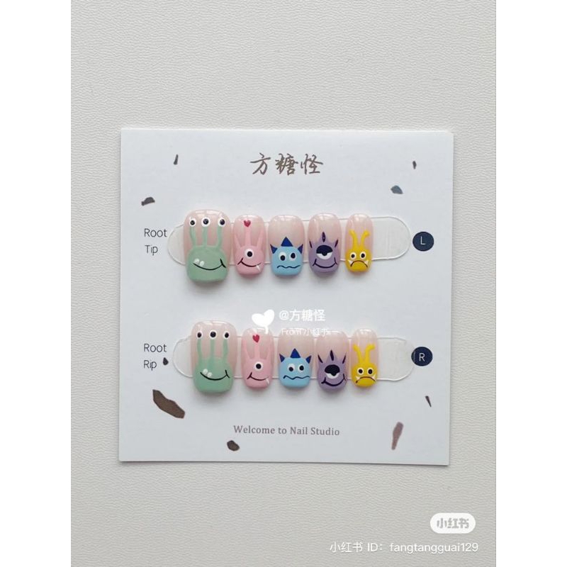 Móng giả_nail box móng thiết kế thú ngoài hành tinh