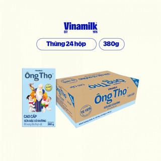 Thùng 24 Hộp Sữa đặc có đường Ông Thọ chữ xanh - Hộp giấy 380g