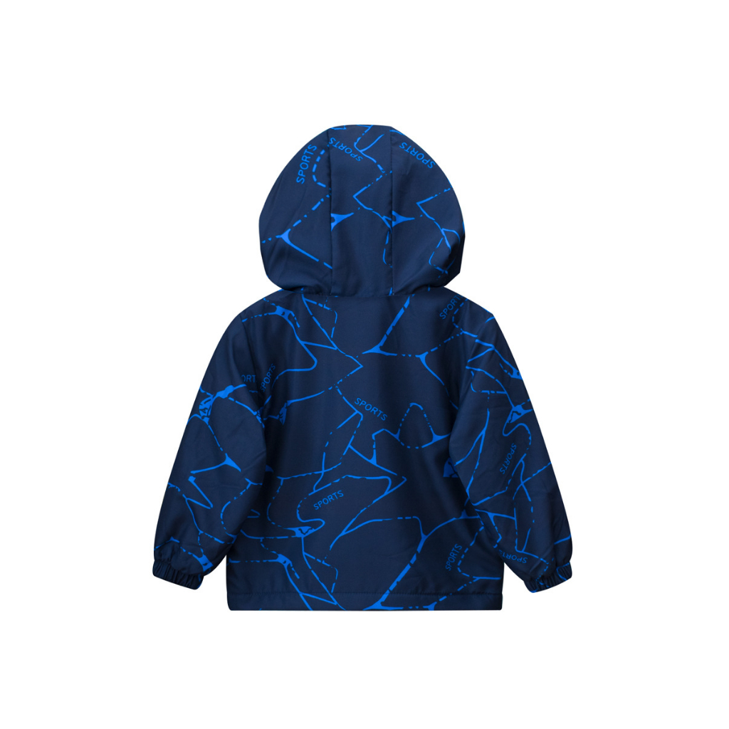 Áo khoác gió chần bông 27kids dài tay có mũ khoá kéo cho bé trai trẻ em từ 2 đến 10 tuổi size đại xuất dư