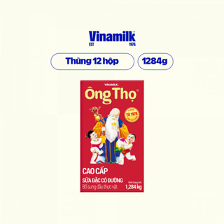 Thùng 12 hộp Sữa đặc có đường Ông Thọ đỏ - Hộp giấy 1284g