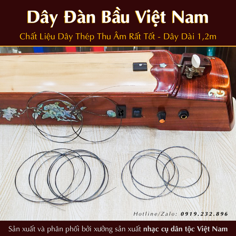 Bộ 5 Dây Đàn Bầu  Chất Lượng dài 1,2m