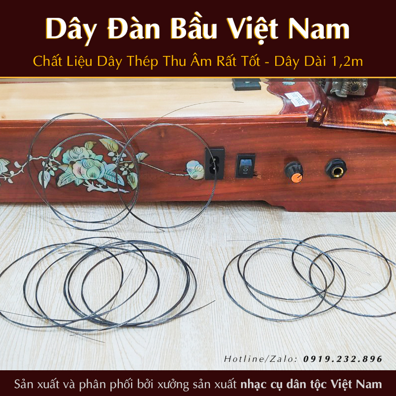 Bộ 5 Dây Đàn Bầu  Chất Lượng dài 1,2m
