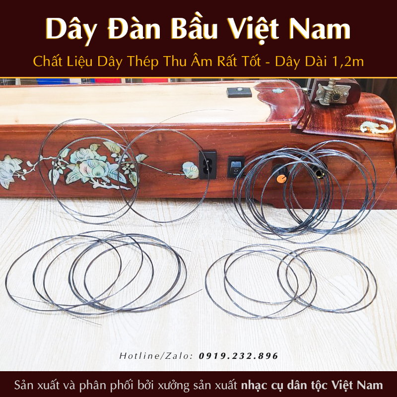 Bộ 5 Dây Đàn Bầu  Chất Lượng dài 1,2m