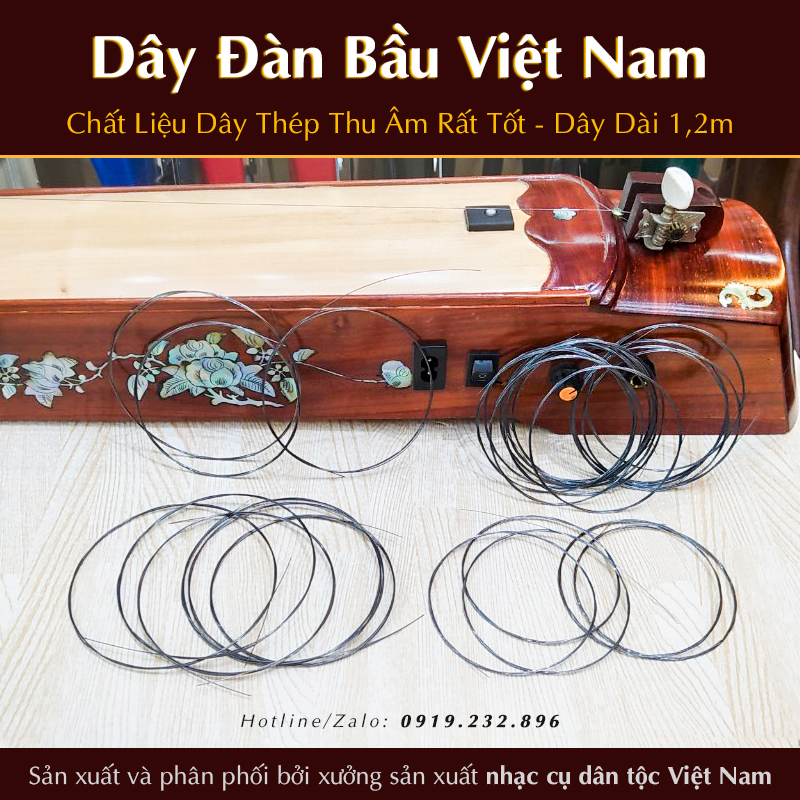 Bộ 5 Dây Đàn Bầu  Chất Lượng dài 1,2m