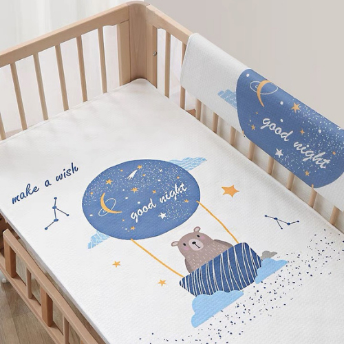 Tấm Lót Chống Thấm Cho Bé 4 Lớp, Thoáng Khí, Có Thể Giặt Được 50x70, 80x100cm