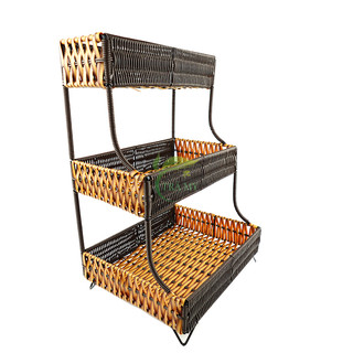 Kệ 3 Tầng Nhựa Mây Đan Dây Tròn Size Nhỏ Đựng Vật Dụng Văn Phòng Phụ Kiện Cửa Hàng Tiện Dụng