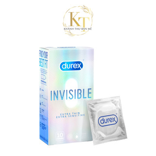Bao cao su durex invisible 💥 chính hãng 💥 bao cao su siêu mỏng size 52mm, hộp 10 bao