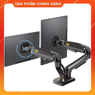   Phiên Bản Mới  Giá treo hai màn hình F160 P160 Treo màn 17-27 inch - Xoay 360 độ - Dual Arm Monitor 
