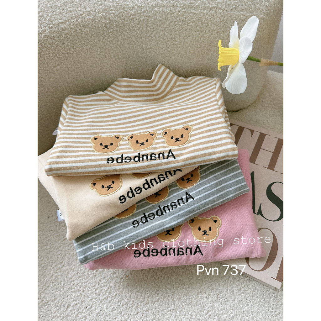 Áo giữ nhiệt cho bé , áo zip lông 2 mặt họa tiết gấu đáng iu cho bé 8-25kg