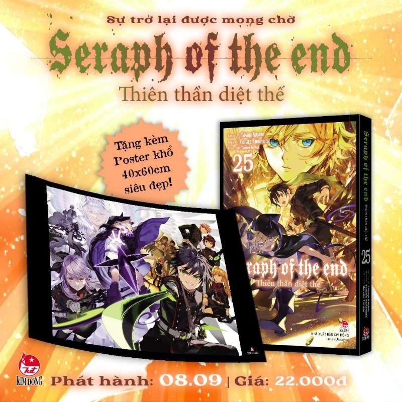 Truyện tranh - Thiên Thần Diệt Thế - Lẻ tập 25 26 27 28 29 - Seraph Of The End - Tặng Kèm Poster