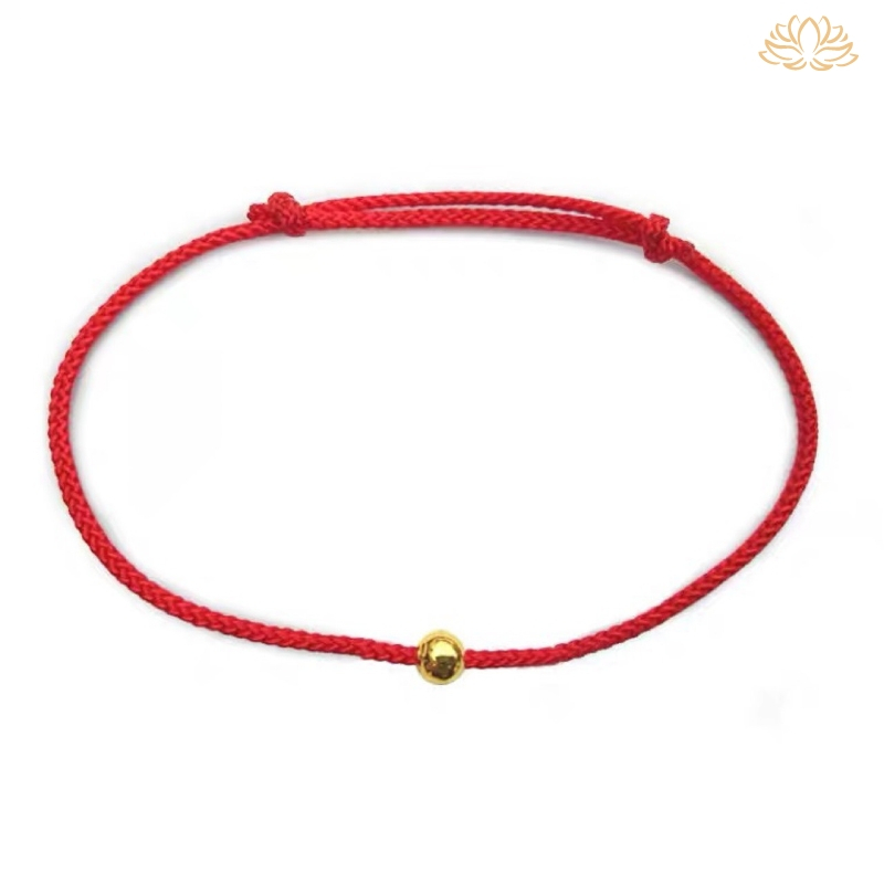 Vòng tay nam nữ dây bện charm hạt bi freesize, Vòng tay may mắn bình an Nhân Thiện Tâm