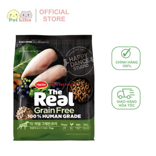 Thức ăn cho chó trưởng thành PET LIKE THE REAL DOG Grain Free Crunch không độn ngũ cốc vị gà gói 1kg