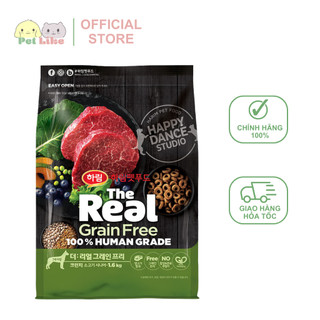 Thức ăn cho chó trưởng thành PET LIKE THE REAL DOG Grain Free Crunch không độn ngũ cốc vị thịt bò gói 1kg