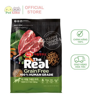 Thức ăn cho chó trưởng thành PET LIKE THE REAL DOG Grain Free Crunch không độn ngũ cốc vị thịt cừu gói 1kg