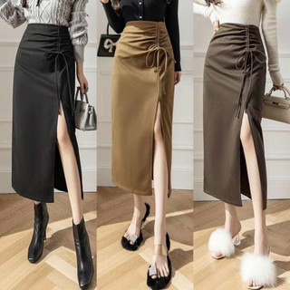 Chân váy xẻ tà rút dây jbw2209