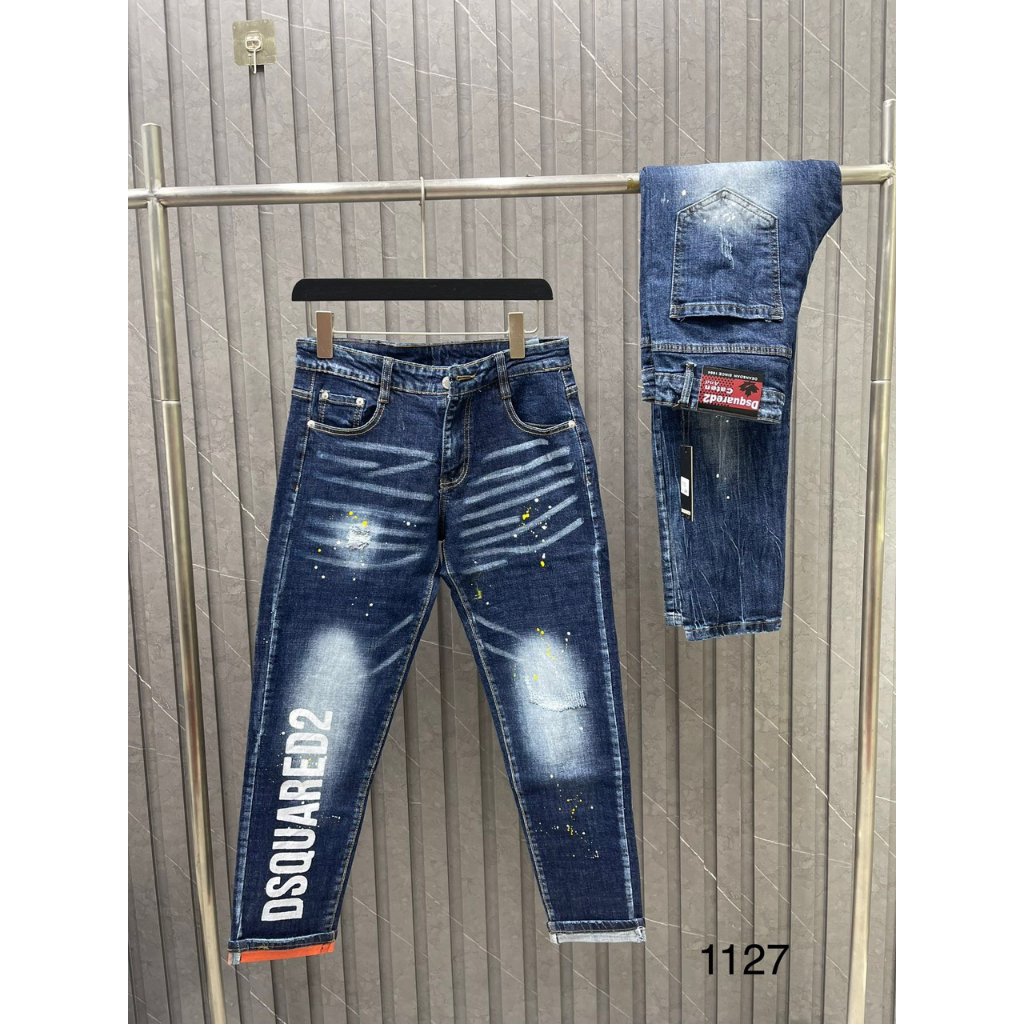 Quần Jeans Nam Amiri Vá Da Siêu Hot - Quần Jeans Nam Amiri Khóa Chân Cao Cấp