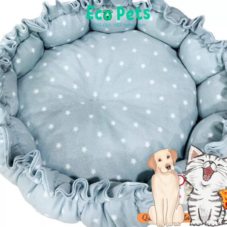 Ổ mèo ECOPETS nệm cho chó mèo dây rút dễ thương ủ ấm êm ái tiện lợi đệm ngủ cho chó mèo vải nhung ấm áp