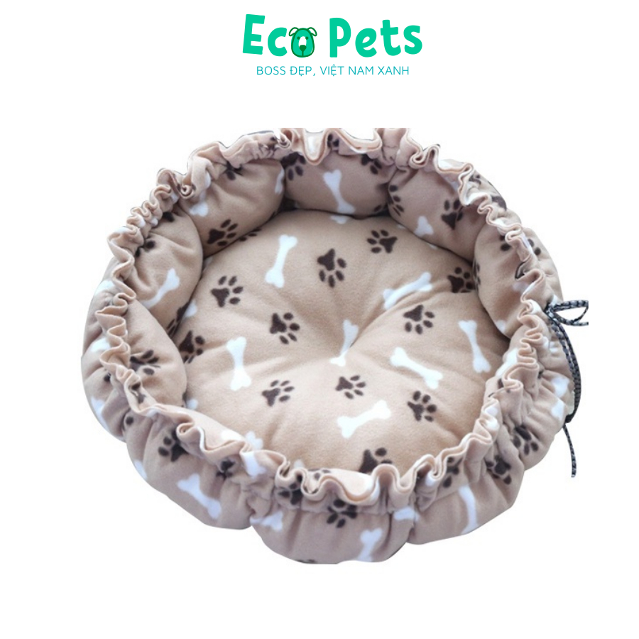 Ổ mèo ECOPETS nệm cho chó mèo dây rút dễ thương ủ ấm êm ái tiện lợi đệm ngủ cho chó mèo vải nhung ấm áp